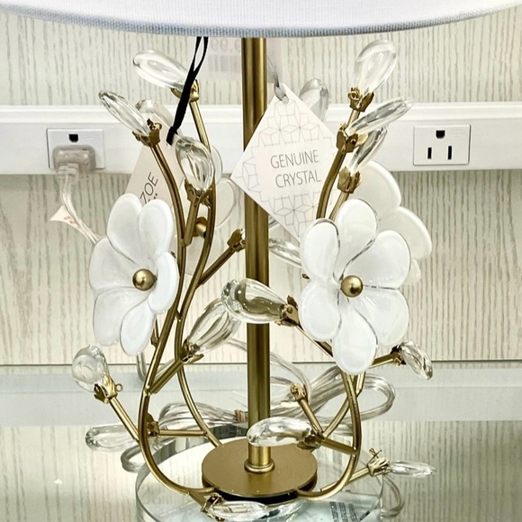 Rachel Zoe Small Floral Glass Lamp New with tags - Picture 2 of 3